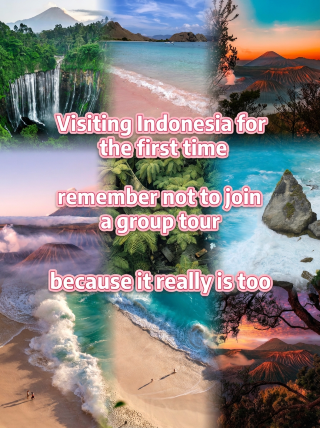 For your first trip to Indonesia, never join a group tour because it’s just too free and healing