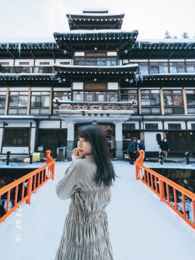 日本🇯🇵大正浪漫⛩️走進動畫般的銀山溫泉