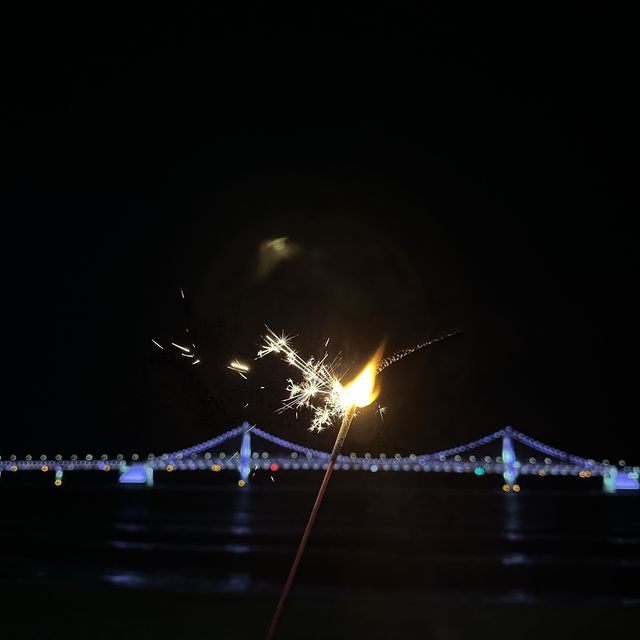 廣安里海灘的燦爛煙火🎆