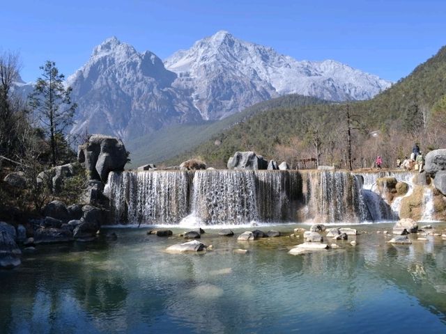 A stunning view of the Jade Dragon Mountain from Blue Moon Valley
