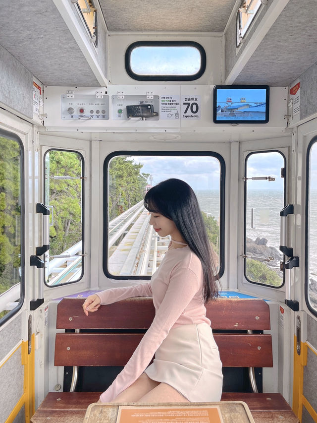 釜山旅行絕對不能錯過的天空膠囊小火車🤍