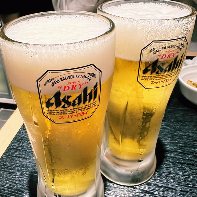 오모이데요코초에서 오뎅과 아사히생맥주