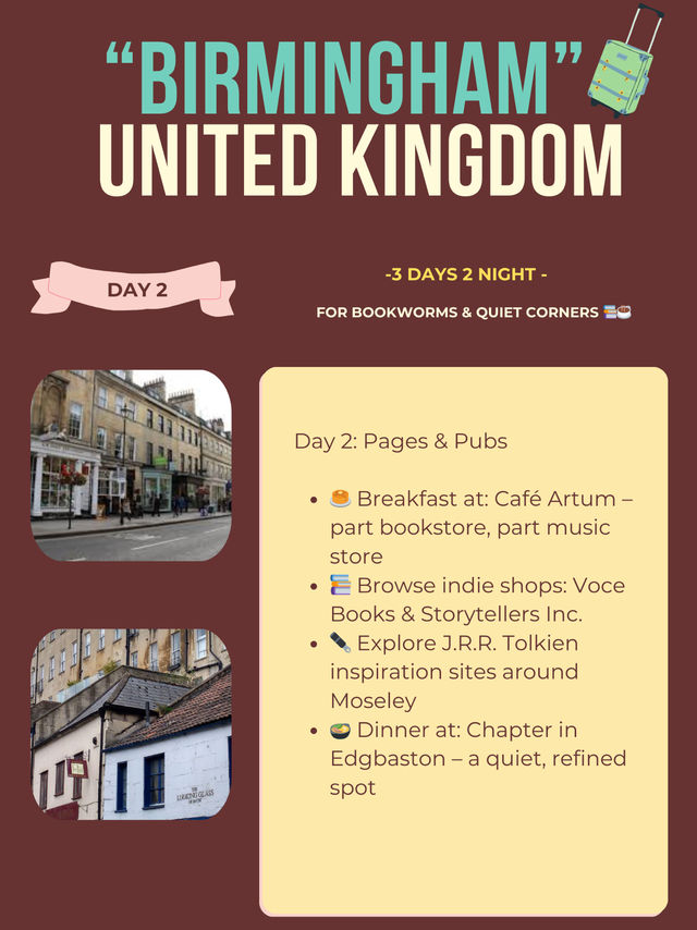 Birmingham 3-days itinerary 🫧