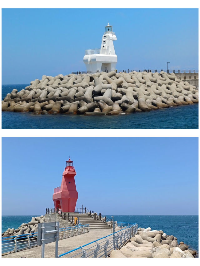 ✨ Twin Horse Lighthouses by the Sea 🌊 