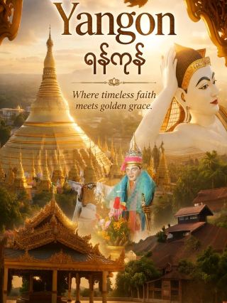 Yangon: City of Faith, Experience the Glistening Golden Pagodas.