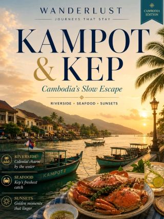 คู่มือท่องเที่ยว กำปอต (Kampot) & แกบ (Kep): หลีกหนีความวุ่นวาย พักผ่อนสโลว์ไลฟ์ริมแม่น้ำและริมทะเลในกัมพูชา