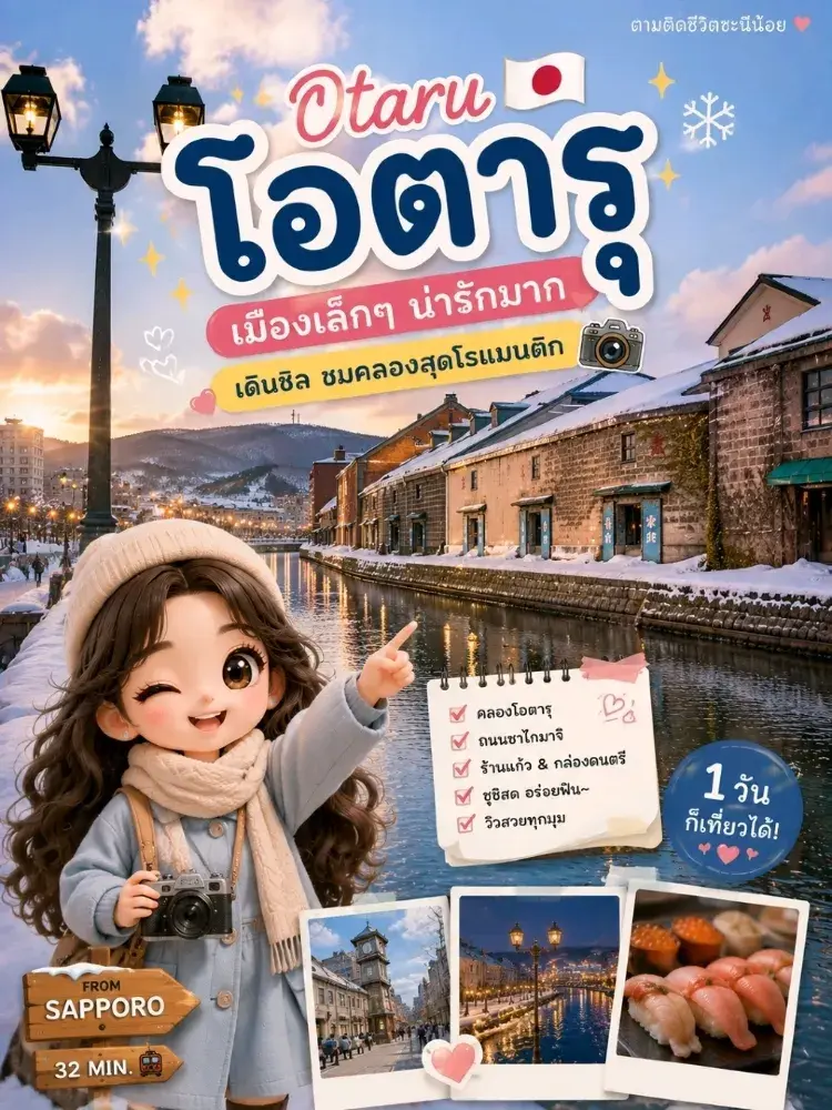 기차 타고 떠나는 오타루 1일 여행, 따뜻한 소도시.