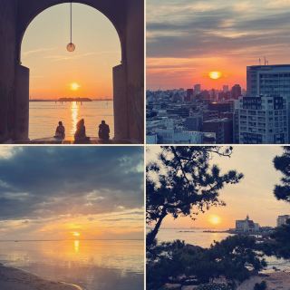 Four places, four sunsets.