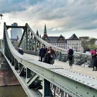 Gorgeous gothic looking bridge in Frankfurt