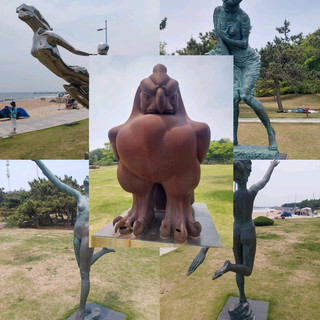 青島,海灘上的精美藝術品