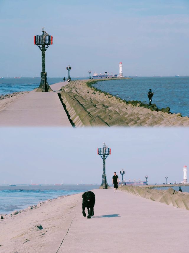 週末去海邊吧，吹吹海風，看唯美燈塔|||