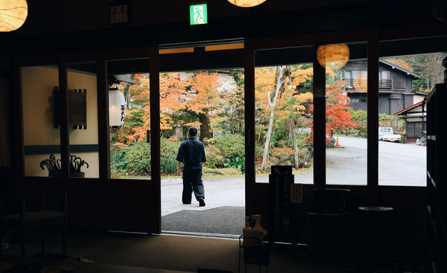 在日本高山福地溫泉的元湯孫九郎溫泉酒店。