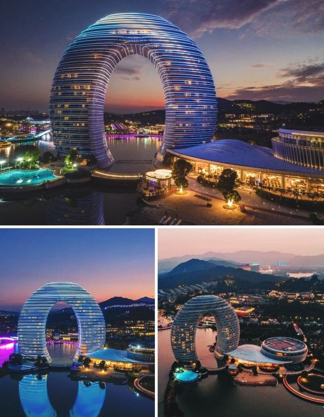 坐擁一線湖景！住進太湖畔的「月亮酒店」！。