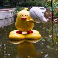 Big Duck Figurines in Shanghai? Yes, Fuxing Park 🦆🦆