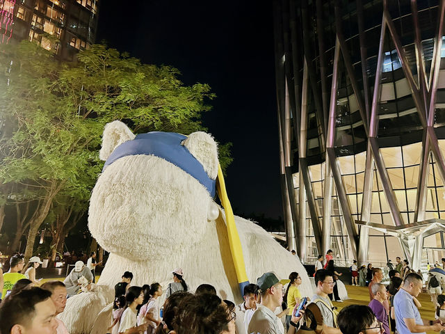 💫 人才公園燈光秀｜夜幕下的賽博龐克之城