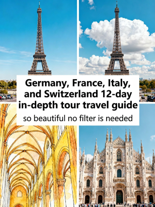 Summer trip to Germany, France, Italy, and Switzerland—so tempting, travel guide attached