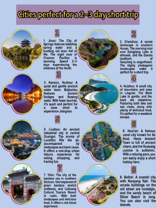 Cities ideal for 2–3 day short trips? See if the place you want to visit is here
