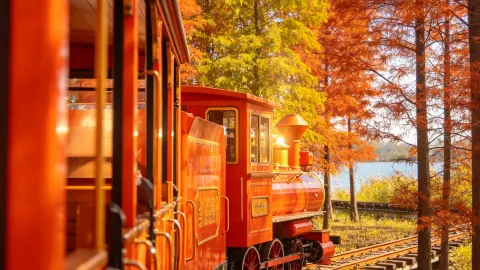 사람 적고 무료! 진화 란후 소형 기차, 가을의 낭만을 가득 채우다 — traveler post in 란시