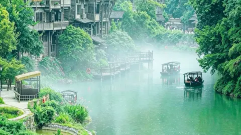 Mơ về một thị trấn cổ kính ở phía bắc Quý Châu, bên bờ sông Ngũ Giang. — traveler post in Tư Nam