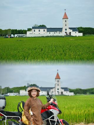 В Сунцзяне | Сфотографировать белую церковь на фоне рисовых полей