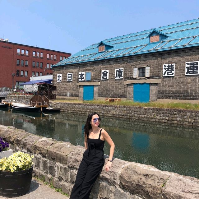 Otaru Canal & Firefighter Dog Bunko Statue