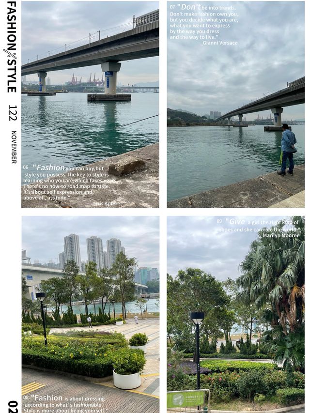 「青衣海濱長廊：舒適環境，適合散步和跑步」