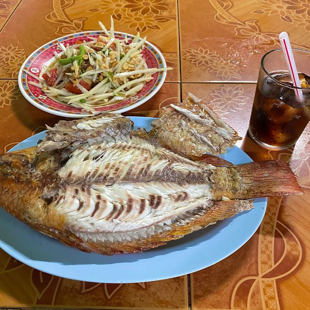 태국 치앙마이 거대한 민물생선구이 최애 맛집 럿롯🐟