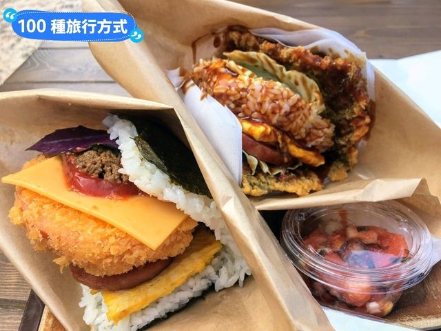日本沖繩-北谷美國村的人氣肉蛋飯糰：Onigiri Breakfast