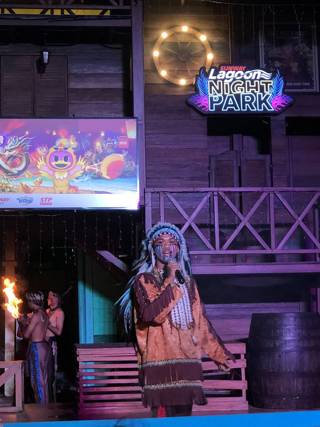 a quick hangout with friends at Sunway Lagoon Night Park