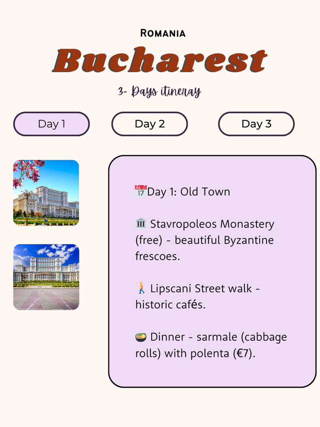 🇷🇴 Bucharest, Romania – Old Meets New 🏛️🌳
