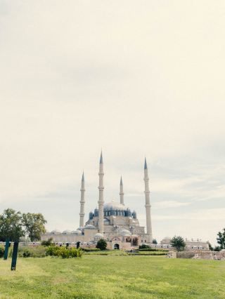 I went to a large mosque in Edirne.