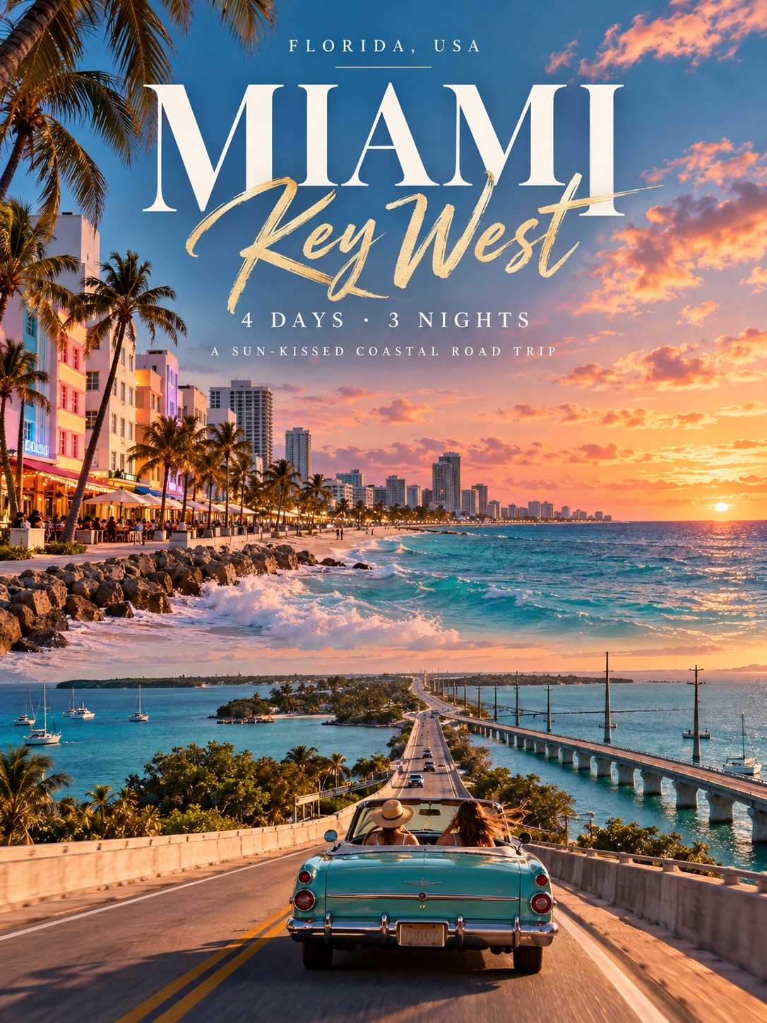 🌴☀️ Miami to Key West: 4 Days, 3 Nights of Florida Magic 🇺🇸🌊