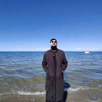 The largest Saltwater Lake in China, Qinghai