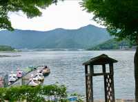 從河口湖眺望富士山