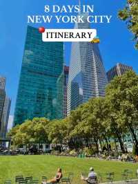 🗽8 Days Itinerary-New York city That Never Sleeps🌆