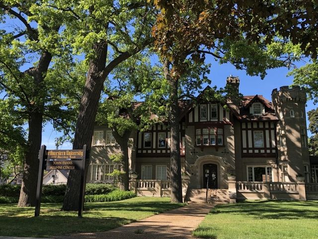 Northwestern University on the shores of Lake Michigan.