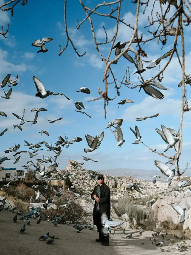 터키의 봄날 여행 | 비둘기 골짜기에서 비둘기를 먹이며 즐거움을 찾았다!