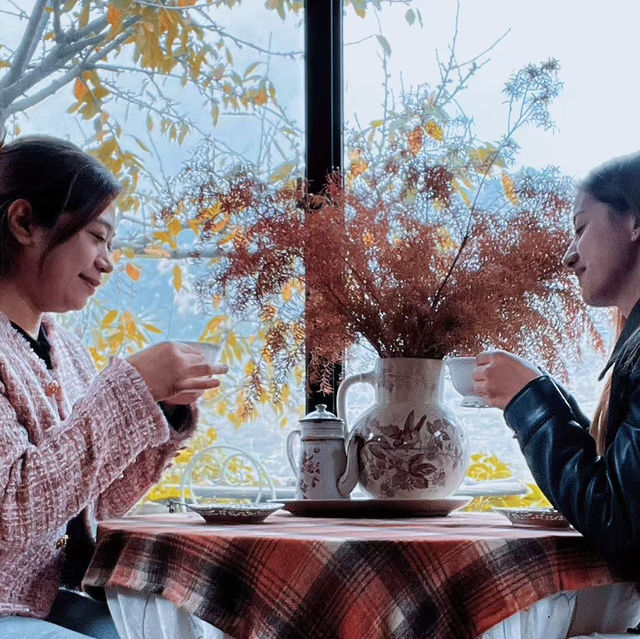 ☕️ ⛰️ A Hidden Vintage Café with Mountain Views 
