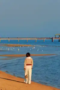 冬季秦皇島海邊這樣穿，包出片兒！