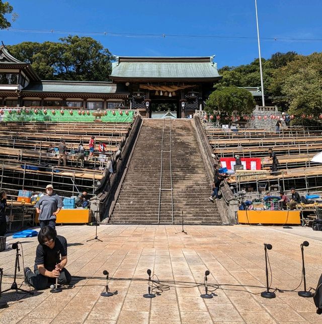 【諏訪神社】１０月７日から９日までの３日間［長崎くんち］が奉納される…凄い階段が有る神社。