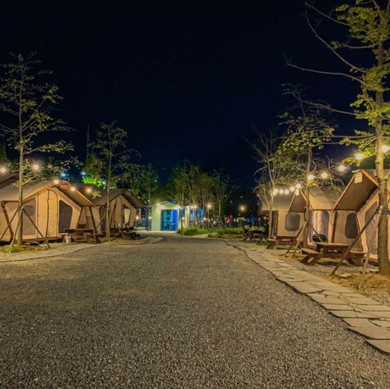 낮에도 밤에도 예쁜 공주 글램핑장 