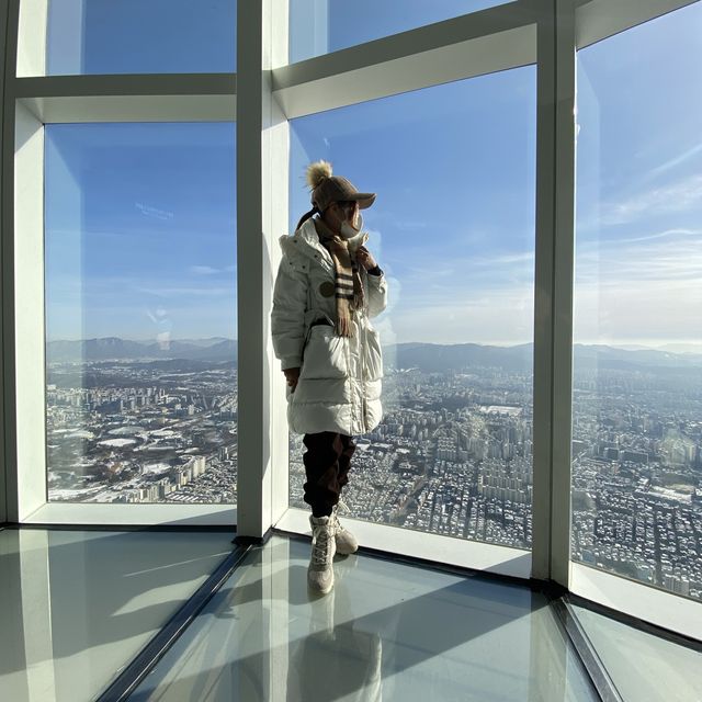 Conquering Winter Heights at Seoul Sky