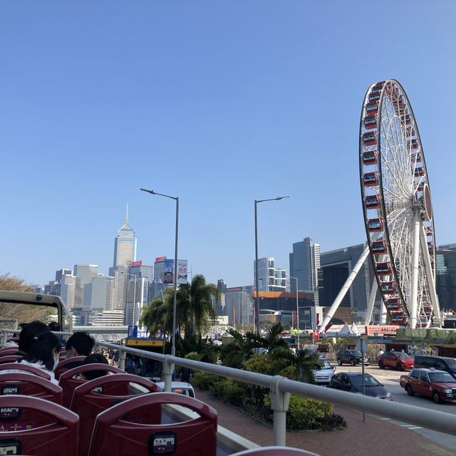 《超值Bigbus開蓬巴士遊+山頂纜車🚠旅行團🎒，$160包食點心餐+開蓬巴士遊+遊覽香港公園+來回山頂纜車連凌霄閣摩天台428入場券🎟️》