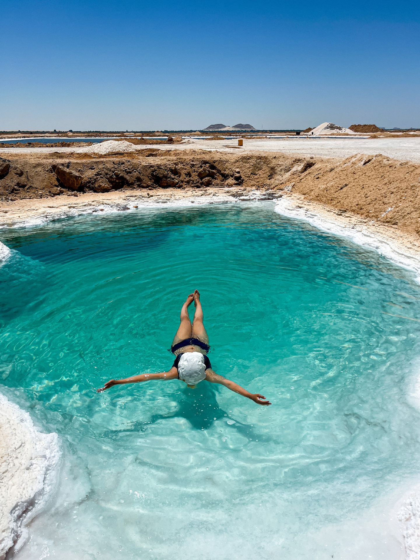 Visit the salt lake in Siwa, an Egyptian oasis town