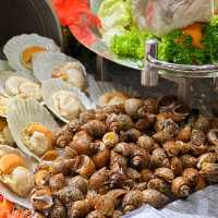 A Seafood Feast at Golden Sands Resort
