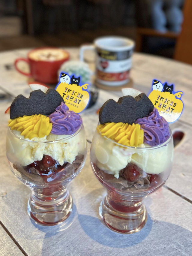 【北九州カフェ】季節のミニパフェが可愛い🎃理容室併設のカフェ☕️