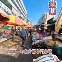 【釜山】新鮮魚介がズラリと並ぶ韓国一の魚介市場🐟