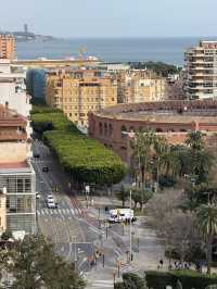 Overlooking Malaga city in the background of Alboran Sea