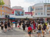 Bustling Shopping District in Traditional Ambience