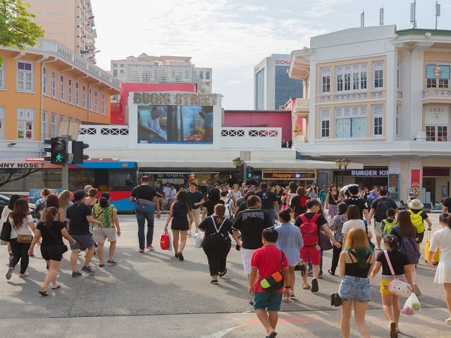 Bustling Shopping District in Traditional Ambience